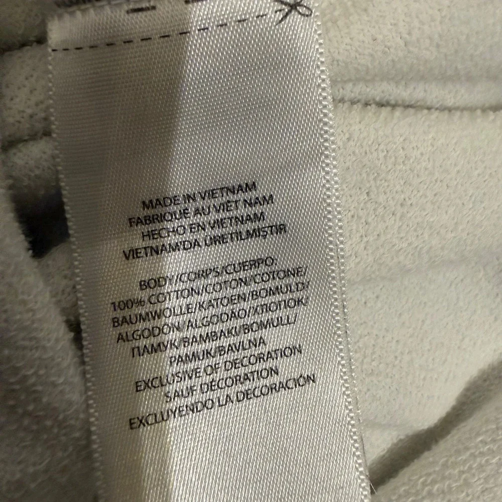 Polo Ralph Lauren Mens Crewneck Sweatshirt Off White Cream Blue Pony Size M Boxy